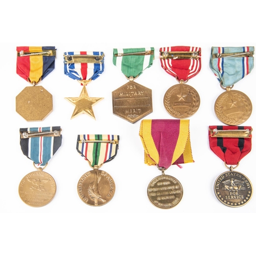 69 - USA medals (9)modern issues: Navy & Marine Corps medal; silver star; Navy Commendation medal; Army G... 