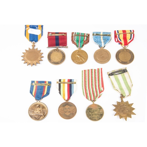 70 - USA medals (9) modern issues: Air Medal; US Marine Corps Good Conduct medal; European-African-M East... 