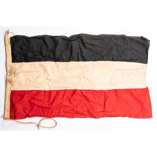 85 - An Imperial German stitched flag, 90cm x 60 cm, edge marked 