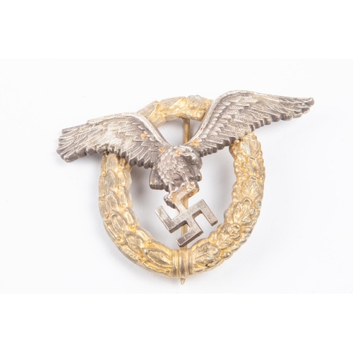 99 - A Third Reich Luftwaffe pilot's badge, marked on back 