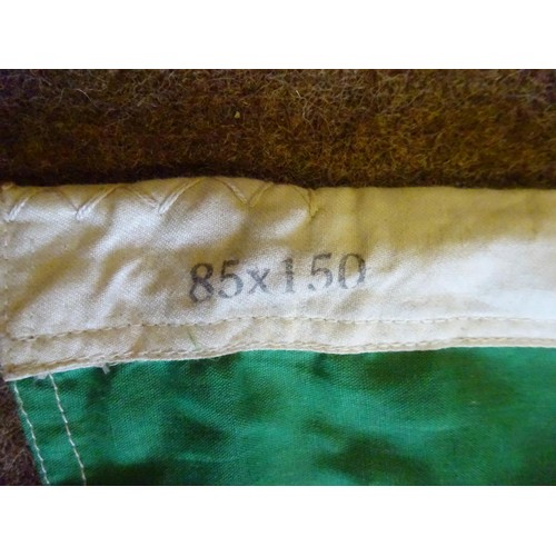 144 - A WWII Italian stitched flag, 150cm x 85cm, with applied printed panel of eagle, etc. GC  £65-75