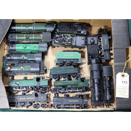 113 - 12x OO gauge railway locomotives by various makes including Bachmann, Lima, Mainline, etc. Some for ... 