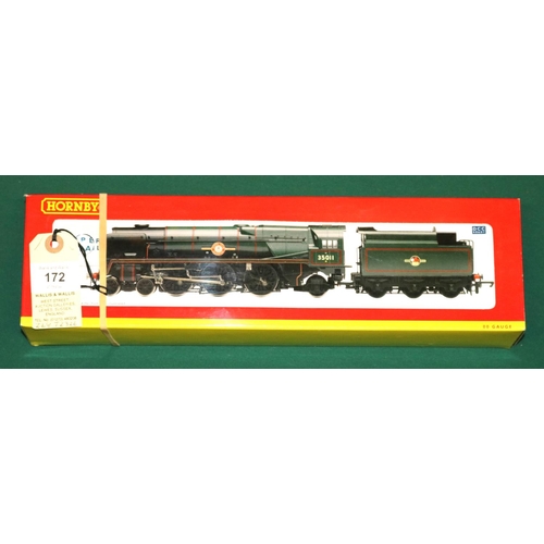 172 - A Hornby 'OO' gauge BR Merchant Navy class 4-6-2 Tender Locomotive (R2466). 'General Steam Navigatio... 