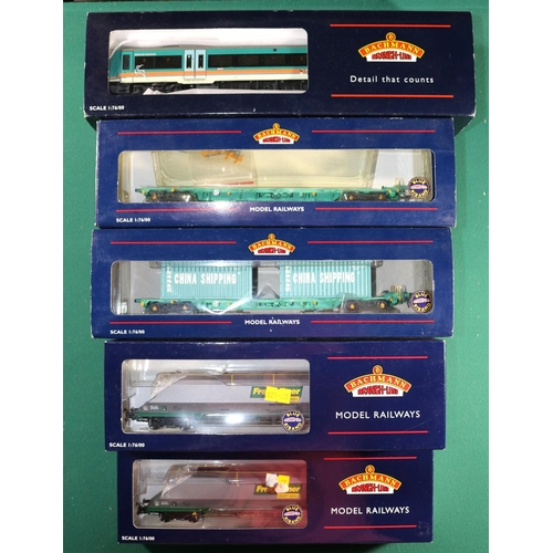 185 - 6x Bachmann Branchline OO gauge. A 2-car Midland Mainline DMU (32-450) with one powered car. A 2-pac... 