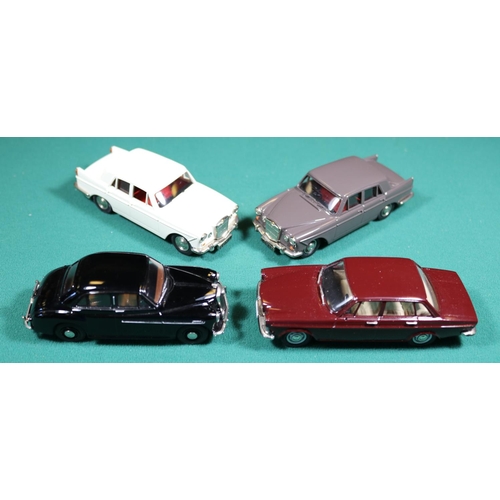 252 - 4 White Metal Models. Pathfinder Models Wolseley 4/44 in black with brown interior, black wheels wit... 