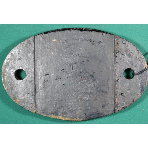 42 - Locomotive shedplate 30A Stratford 1950-1973. Cast iron plate in good condition, some restoration ap... 