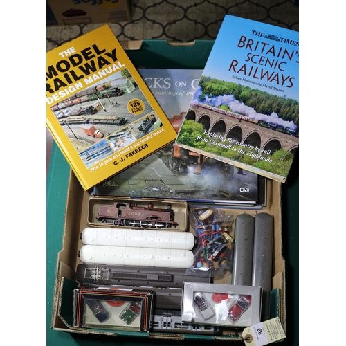 89 - A small quantity of Railway Related Items. A 'OO' gauge kit-built Midland Rilway 'Flat-Iron' 0-6-4 T... 