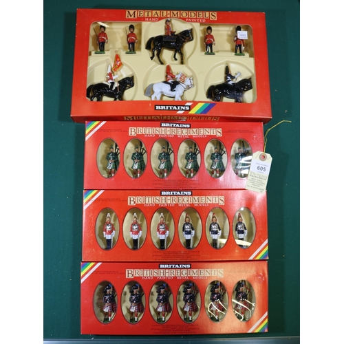 605 - 12x Britains Ltd sets of model soldiers. Including; Life Guards (5184), comprising 6x mounted guards... 