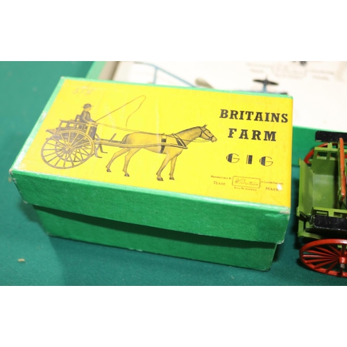 614 - 2x Britains Farm models. General Purpose Plough with two horses (6F). Complete with all parts and bo... 