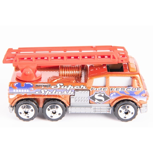 341 - Matchbox ladder fire truck (Metal), Hand painted and hand decorated, Glued base plate. (50th anniver... 