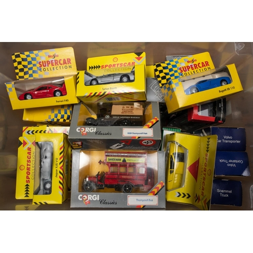 371 - 50+ diecast vehicles by Corgi, Maisto, Lledo, etc. Including; 24x Maisto Sports Car collection; Lotu... 