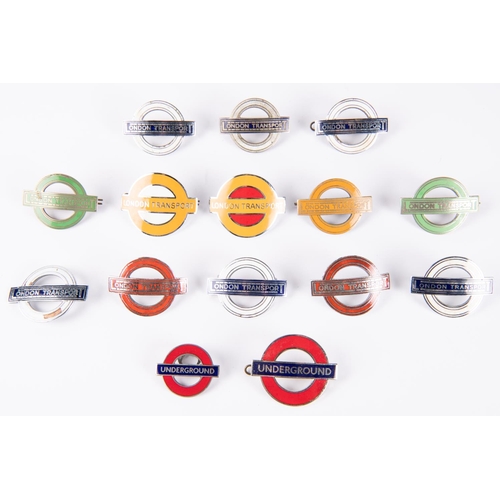 4 - 14x London Transport bus related enamel cap badges by Gaunt, Firmin, etc. 2x Tram & Trolleybus staff... 