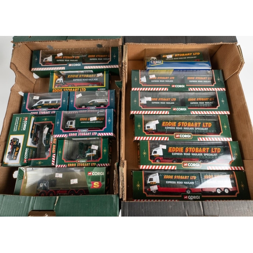 460 - 15x Corgi and Corgi Classics Eddie Stobart vehicles. Including; Leyland Beaver. Ford Escort van. For... 