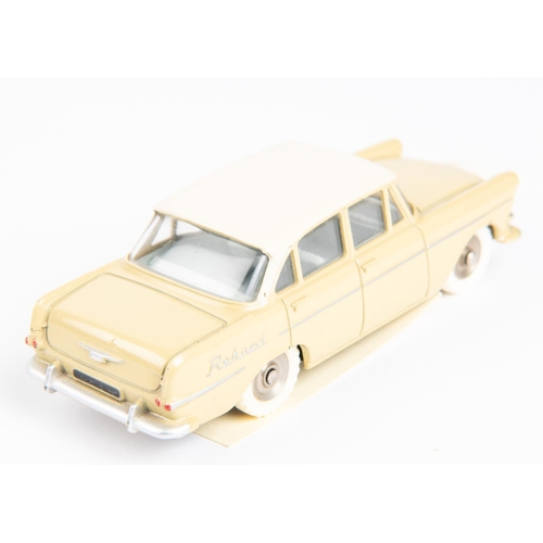 510 - French Dinky Toys Opel Rekord  (554). In ivory yellow with a cream roof, pale grey interior, dished ... 