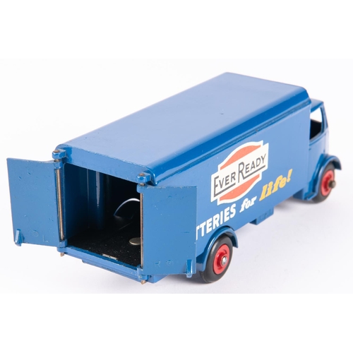 587 - Dinky Toys Guy Van 'Ever Ready' (918). In blue with 'Ever Ready' logos to sides and with red wheels.... 