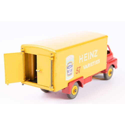 588 - Dinky Supertoys Big Bedford Heinz van (923). In red and yellow Heinz livery with Supertoys wheels an... 