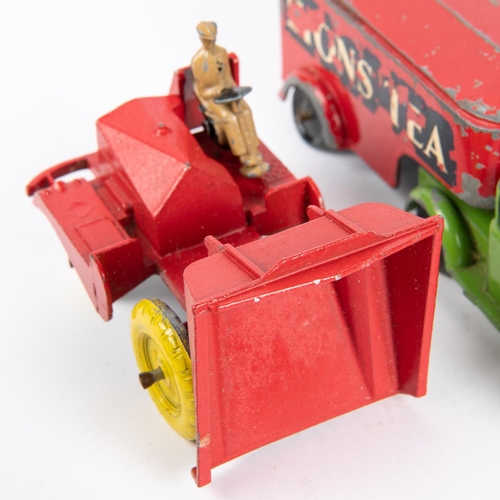 619 - Quantity of British manufacturers, Benbros Guy open back lorry, with red chassis and green open back... 