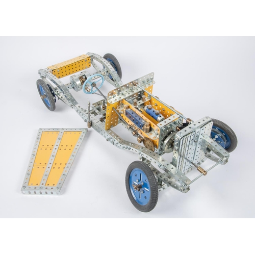 381 - A quantity of Meccano. 2 detailed and interesting large scale Meccano models. Produced from 1970s bl... 