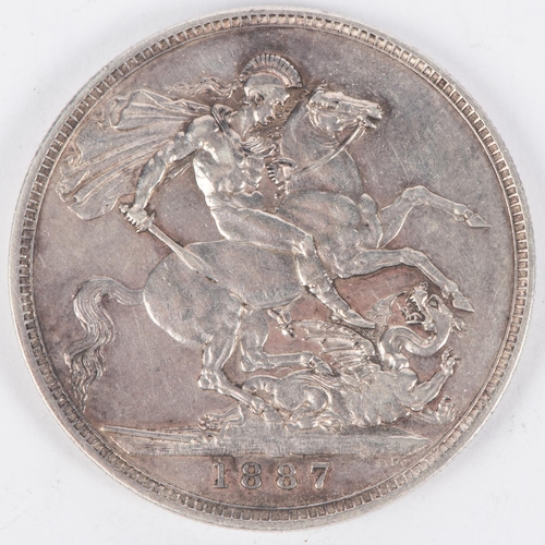106 - Victoria AR crown, Jubilee head, 1887 (ESC 296) VF £30-40