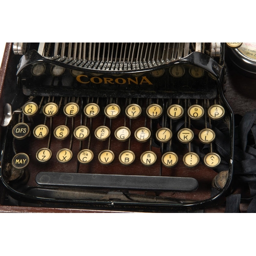 129 - A German pre war portable Corona Typewriter. GC (some attention to mechanism needed) £20-30