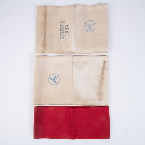 167 - 3 Third Reich printed armbands: 