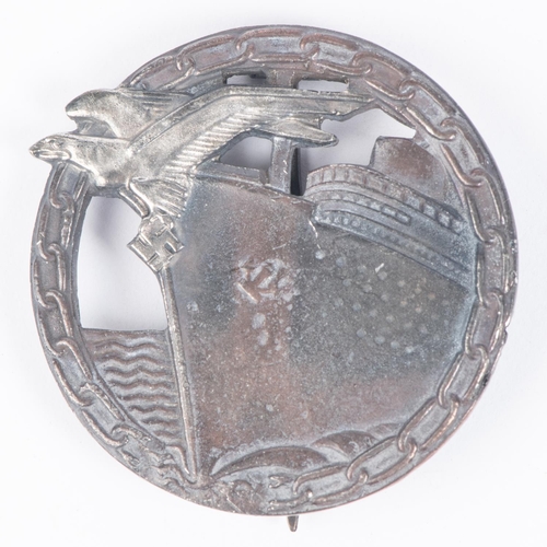 179 - A Third Reich Blockade Runners badge, marked on reverse 