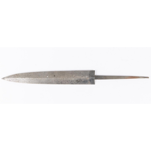 187 - A Third Reich SS Himmler honour dagger replacement blade, watered steel finish. GC £100-120