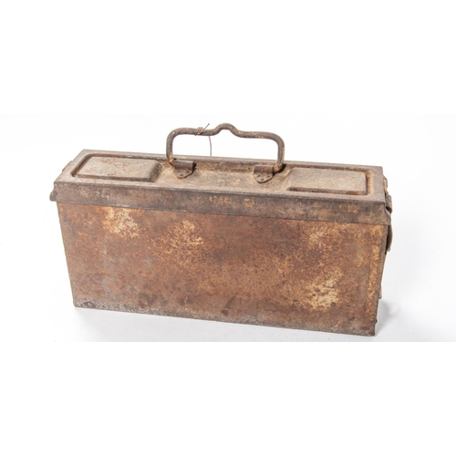 194 - A Third Reich MG34 ammunition box, GC (some surface rust)  £30-35