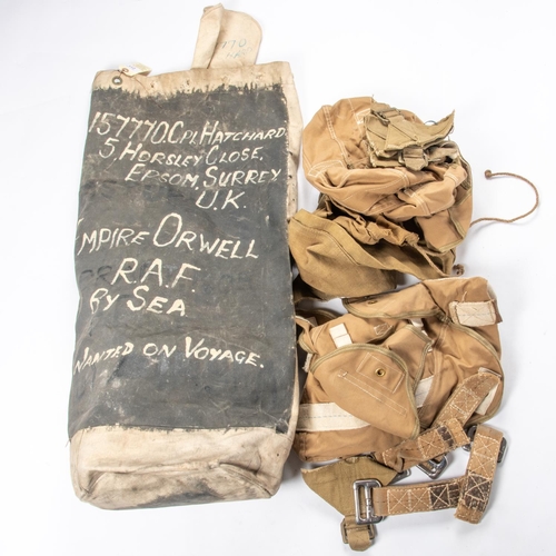 211 - An RAF kitbag containing various parachute stowage bags and some components. GC £20-30