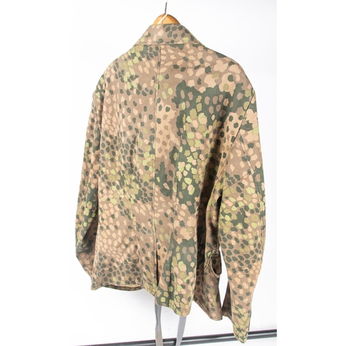 213 - A  good quality replica of a Third Reich Autumn pattern camouflage suit comprising smock and trouser... 