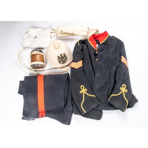 225 - A complete 1879 Zulu War Royal Artillery ORs good quality replica uniform, comprising FS helmet, wor... 