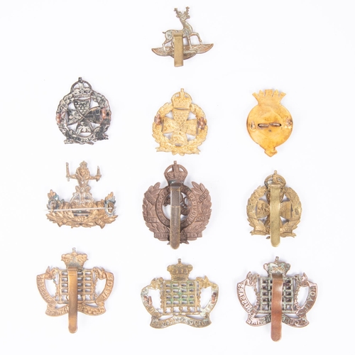 287 - Ten Yeomanry cap badges: post 1954 Duke of Lancasters officers gilt and silver; Q O Dorset, by Firmi... 