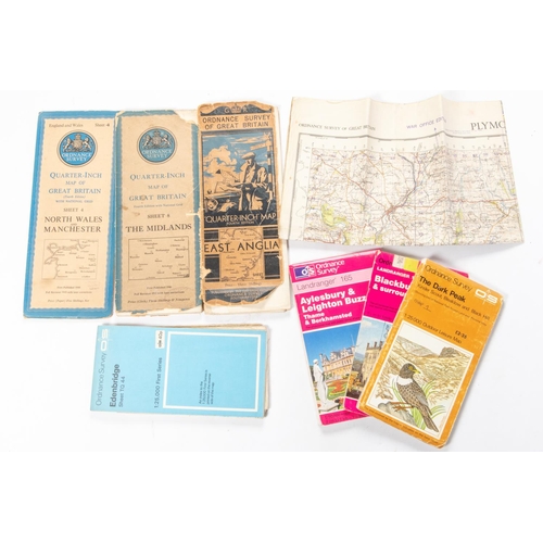 29 - Approx 80x Ordnance Survey, etc maps of Great Britain. Early and more modern examples, including; Or... 