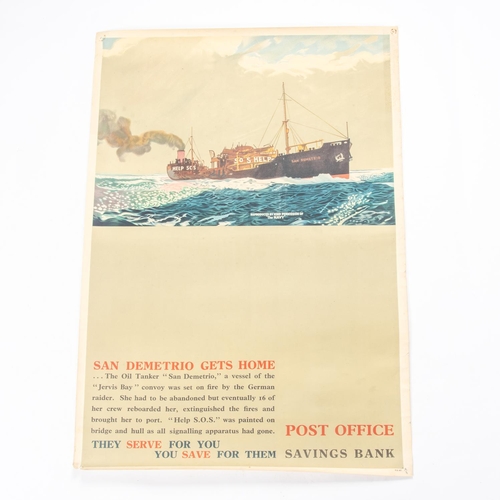 30 - An interesting Post Office savings bank poster themed with a picture of the 