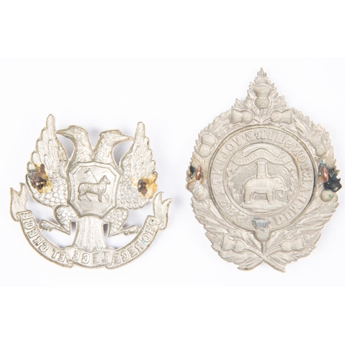 342 - Scottish glengarry badges of Dumbartonshire Volunteers, and 4th (Volunteer) Bn Black Watch (also wor... 