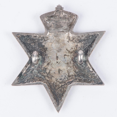 353 - An Indian unmarked silver badge of the 73rd Carnatic Infantry, with Victorian Imperial Crown, 35x37m... 