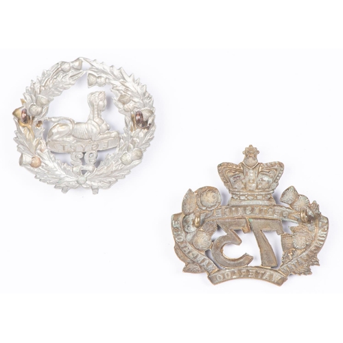 333 - Pre 1881 brass glengarry badge of the 73rd Regt of Foot, and WM glengarry badge of the 92nd Regt of ... 