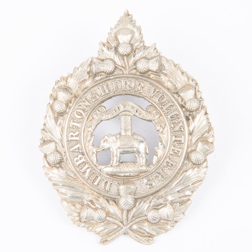 343 - A WM glengarry badge of the Dumbartonshire Volunteers. GC £50-60