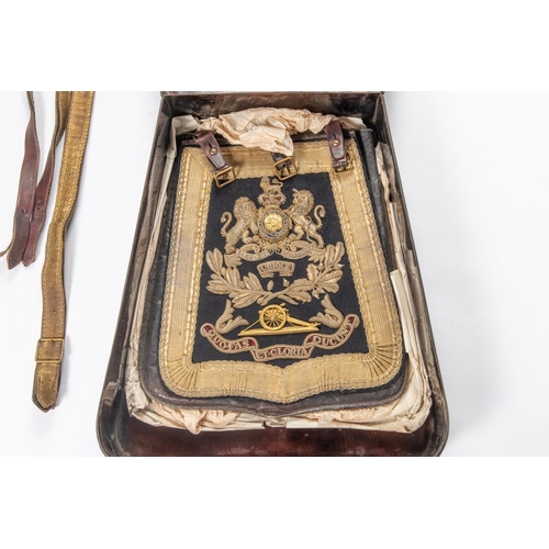 435 - An extremely scarce and fine pre 1837 Royal Horse Artillery officer's bullion embroidered sabretache... 