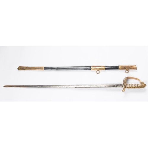 438 - A post 1902 RN officer's sword, blade 30