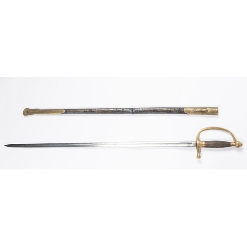 443 - A US Model 1840 Bandsman's sword, blade 28