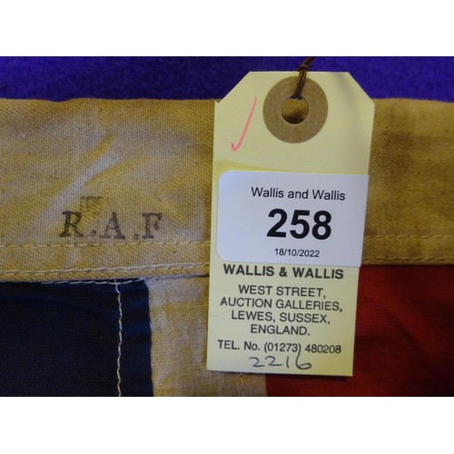 258 - A WWII RAF flag, 60