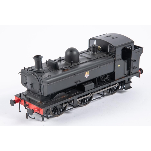 131 - An O gauge Minerva Model Railways BR Class 57xx 0-6-0PT locomotive in unlined black livery. For 2-ra... 