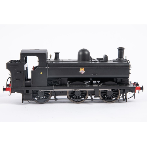 131 - An O gauge Minerva Model Railways BR Class 57xx 0-6-0PT locomotive in unlined black livery. For 2-ra... 