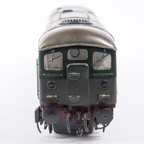 134 - An O gauge BR Class 24 Bo-Bo diesel locomotive, D5018, in two-tone grey livery. With brass body. For... 