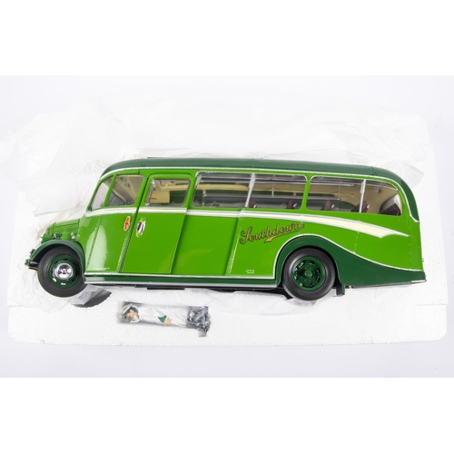 163 - An OC Original Classics 1:24 scale Bedford OB Coach. In Southdown two-tone livery. A fine model with... 