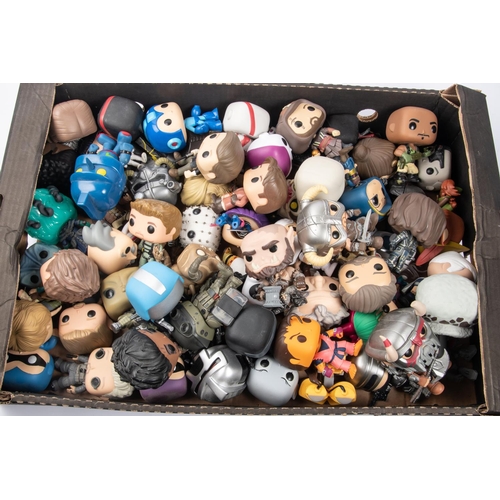 167 - 50+ Funko Pop Bobble Head figures, themes include Game of Thrones, etc. Together with 7x themed ches... 