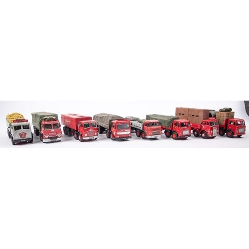 172 - 8 Corgi Trucks in  British Road Services liveries. ERF 3-axle open lorry, Foden FG 4-axle covered bu... 