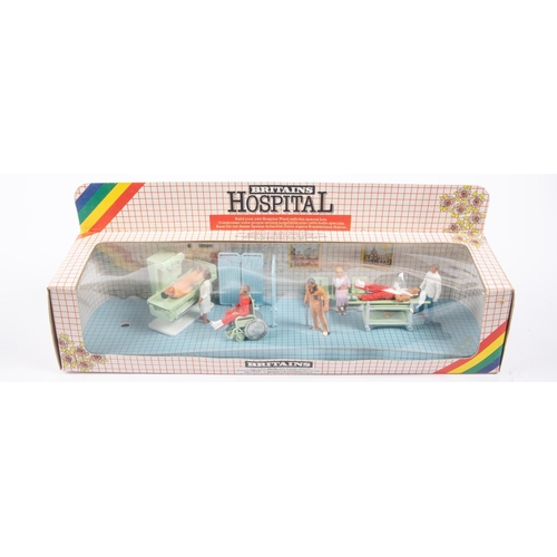 230 - 3x Britains Hospital sets. 1980s plastic sets including a scarce Hospital X-Ray Department (7858). D... 