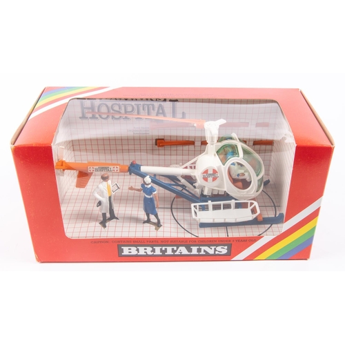 231 - 3x Britains Hospital sets. 1980s plastic sets including a scarce Hospital Helicopter (7861). Nurse a... 